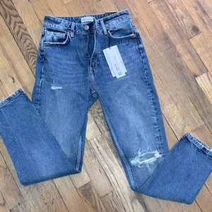 zara high-rise ankle length jeans, size 36, slim
